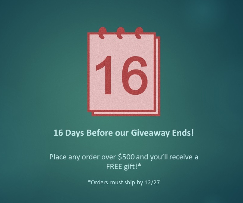 16 days left of giveaway