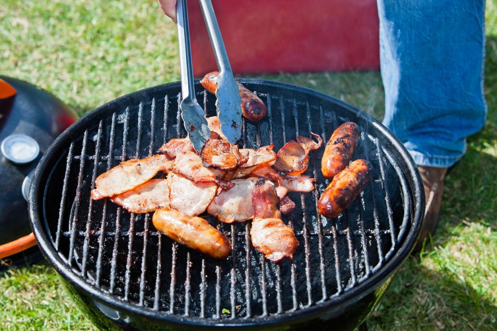 Barbecue Grill with Meat