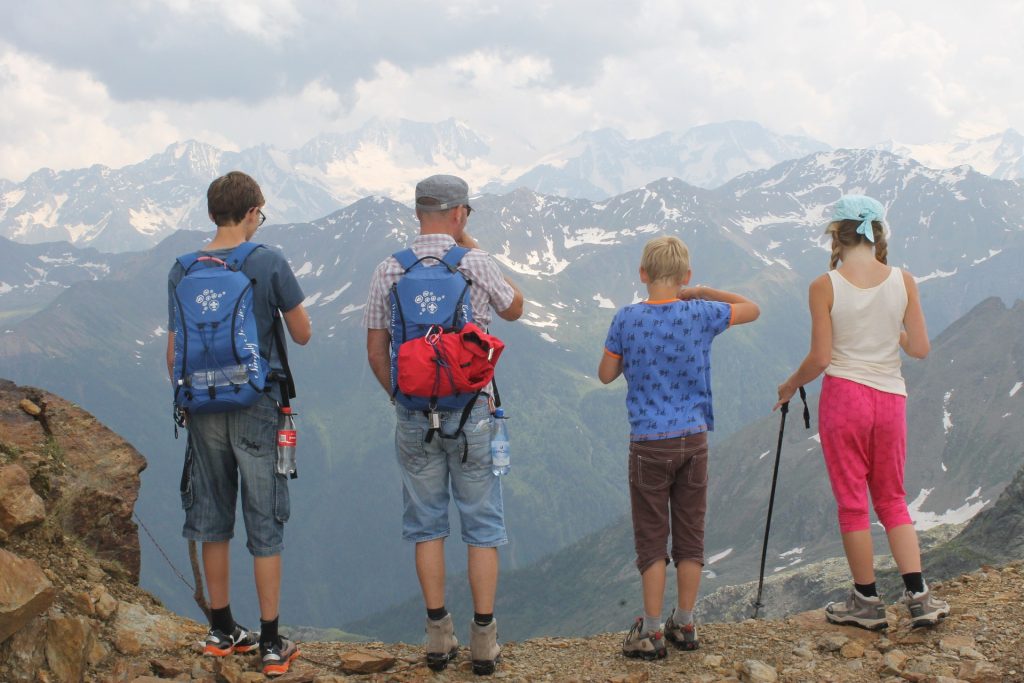 Family Hiking Group Photo